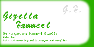 gizella hammerl business card